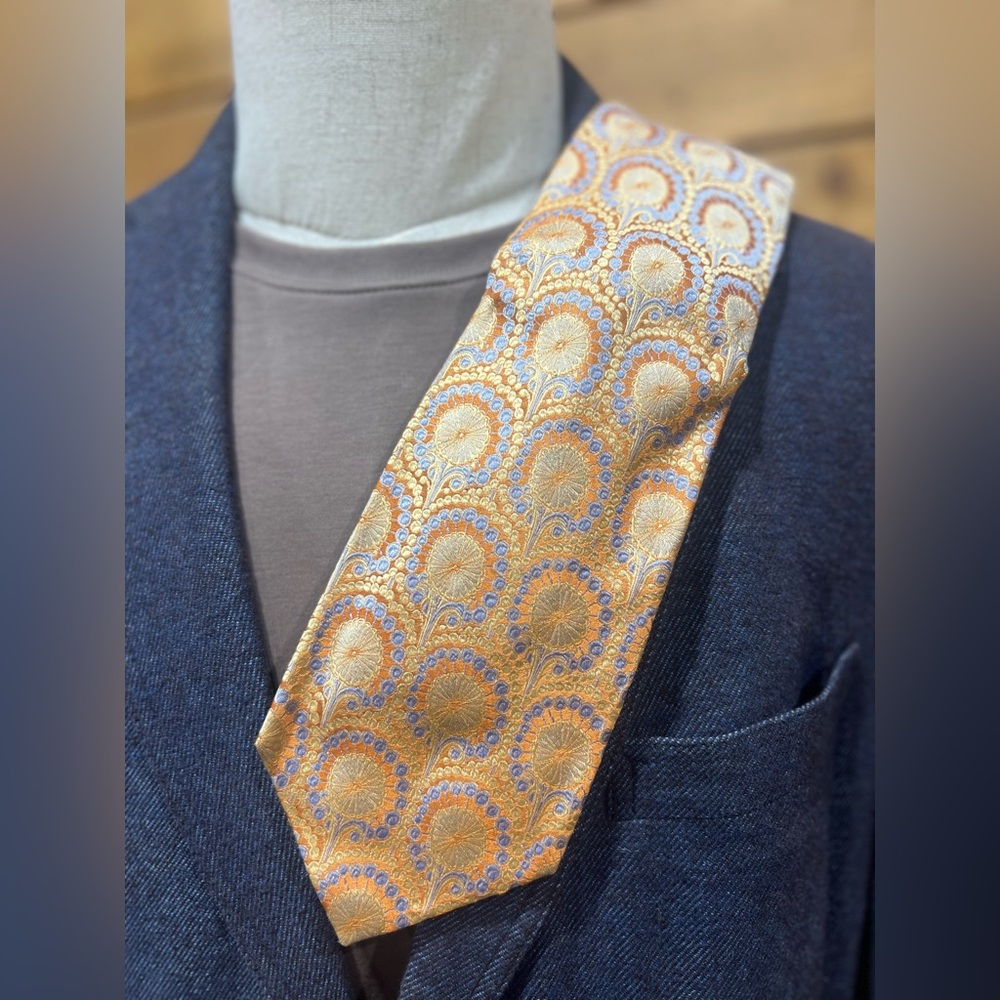 Barcelino Handmade Silk Tie  – 61.5” Long – Made in Italy